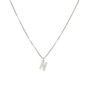 Collana Dilvdò Letters in Argento Zircone CLDBN - CLDBN